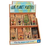 Display stand + 48 mini worry dolls Our Planet Matters