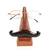 Spectacle stand, moustache, shesham wood