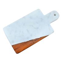 Food cutting board, wood and marble, rectangle
