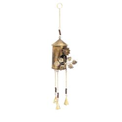 Bird House Metal Wind Chime with 3 Bells