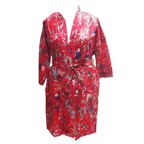Kimono Leftover Fabric Red Main Colour One-Size