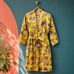 Kimono Leftover Fabric Yellow Main Colour One-Size