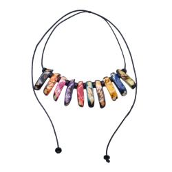 Necklace, 10 Jarina Seeds Multicoloured