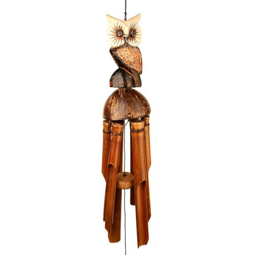 Bamboo windchime owl 97cm