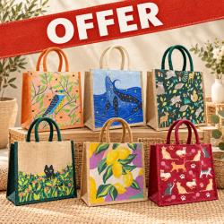 Order 10 designs of jute bags and get a discount
