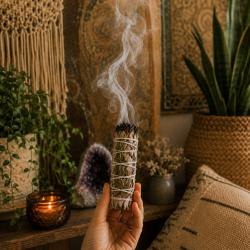 White Sage & Juniper Smudge Stick 10cm