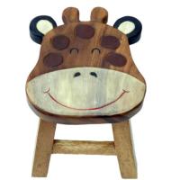Child's wooden stool - giraffe