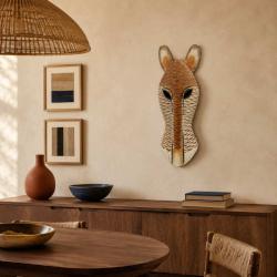 Mask Albesia Wood Big Cat 50cm