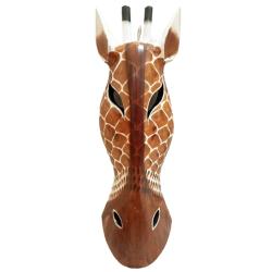 Mask Albesia Wood Zebra 50cm