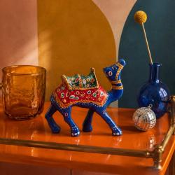 Blue Camel Ornament Recycled Plastic 12 × 4 × 10cm