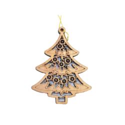 Hanging Christmas Decoration Olive Wood Tree