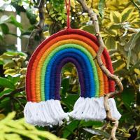 Rainbow hanging, macrame 27cm