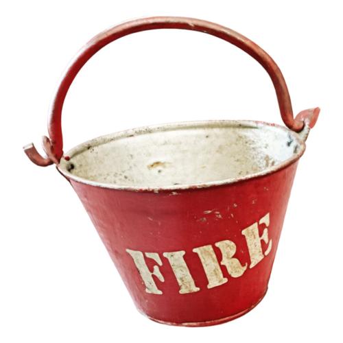 Bucket Retro Recycled Reclaimed Fire Bucket