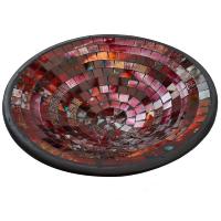 Bowl, mosaic, 28cm red