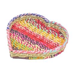 Tray Recycled Fabric Heart 29 x 27 x 5cm