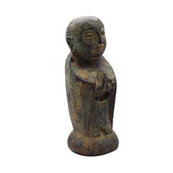 Shaolin Monk Praying, sandstone 20cm height