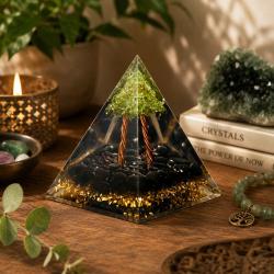 Orgone Pyramid Black Tourmaline 9x7cm