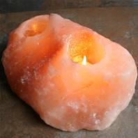 Himalayan salt t-lite holder double 2-2.5kg