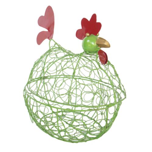 Hen Egg Basket Metal 32x22x30cm