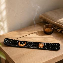 Incense Holder Papier Mâché Sun Moon and Stars