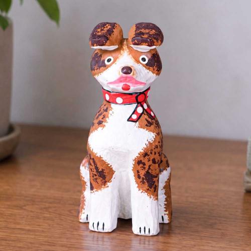 Handcrafted Wooden Dog Ornament – 12cm