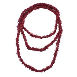 Necklace, Recycled Shrimp Net Dark Red 150cm