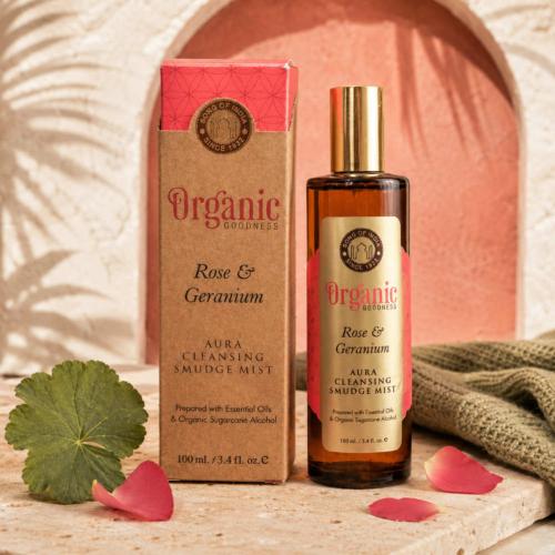 Aura Smudge Spray Organic Goodness Rose & Geranium 100ml