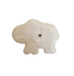 Incense Holder Ceramic Elephant White