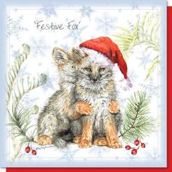 Christmas card, Fox cubs