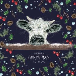 Christmas card, Calf