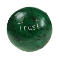 Sentiment pebble round, Trust, bright green