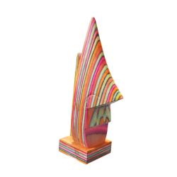 Glasses / Spectacle Stand Striped Coloured Wood