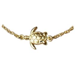 Bracelet with turtle charm, gold colour