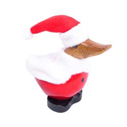 Duck Sitting Santa Bamboo Root 12cm