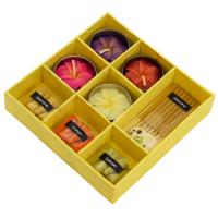 Incense and candle gift set, yellow box