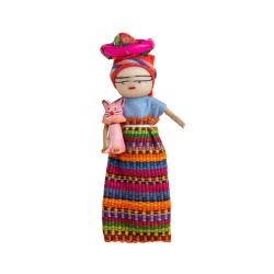 Worry Doll with Cat Fridge Magnet