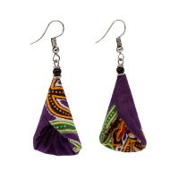 Earrings recycled bottle top + fabric, assorted colours