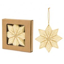 Hanging Christmas Decoration Cream Paper Star