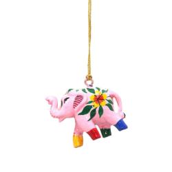 Hanging Christmas Decoration, Wooden Elephant