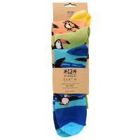3 pairs of bamboo socks, puffins toucans goldfinches, Shoe size: UK 7-11, Euro 41-47