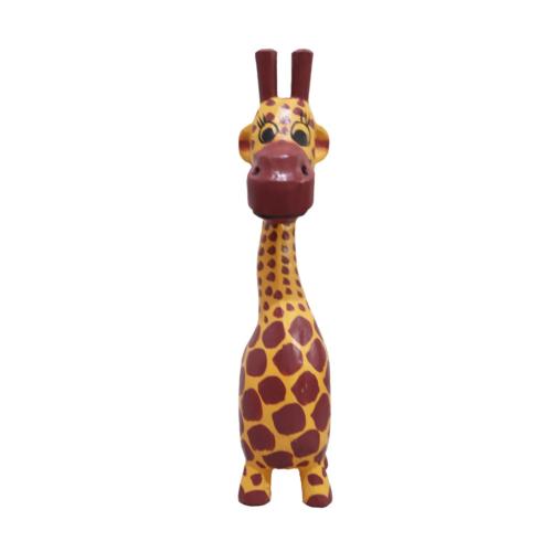 Worried Giraffe Albesia Wood 6 x 9 x 27cm