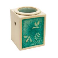 Oilburner, rectangular with bee design, 9.5cm height