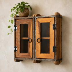 Upcycled Wooden Brick Mould 2 Door Approx 28x9x32cm