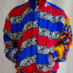 GENKI Bomber Jacket Fleece Lining, upcycled silk one-size colours will vary