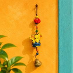 Ganesha Tota Bell Hanging Recycled Plastic