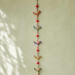 Bird Mobile Hanging Bell Recycled Plastic 80cm length