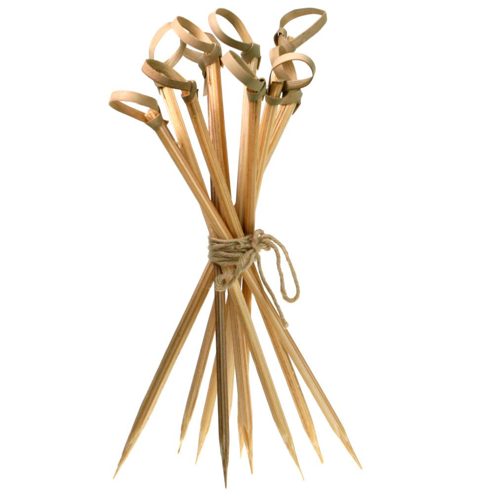 Set of 100 bamboo skewers, loop head