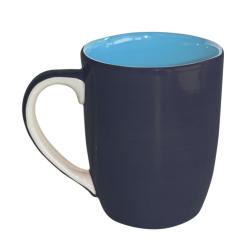 Black and Blue hand-painted Mug, 11 x 8.5 cm