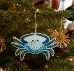 Hanging Decoration Embroidered Blue Crab