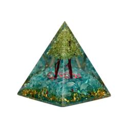 Orgone Pyramid Peridot Aquamarine 7cm